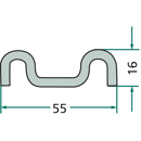 Latte de racloir pour épandeur à fumier BERGMANN 162064 adaptable