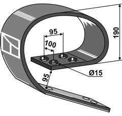 Oberfeder 150 x 10  4-LOCH Nachbau