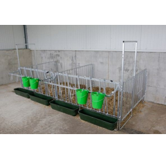 Kit double d’enclos modulaire zingué complet pour veaux