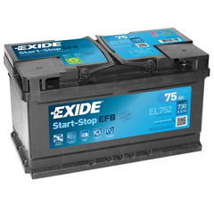 Batterie 12 V 75 AH EL752 Exide