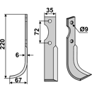 Fräsmesser Links 220 x 35 Casorzo CAS06L Nachbau
