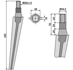 Kreiseleggenzinken - rechts / links= RH 50 RH50MORRA RH  Morra