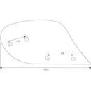 Versoir de rasette droit pour charrue LEMKEN 3470540 adaptable 