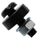 Kennzeichenschraube aus Kunststoffkpl. montiert schwarz - 100 Stk.