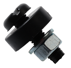 Kennzeichenschraube aus Kunststoffkpl. montiert schwarz - 100 Stk.