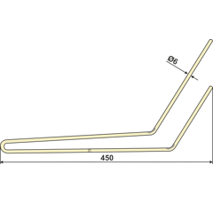 Dent de fenaison pour faneuse NIEMEYER 600004 adaptable - BlackSteel©