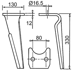 Kreiseleggenzinken links AMAZONE 6803400 - 6808400 - 6804400 - Nachbau