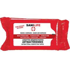 Pochette de 100 lingettes désinfectantes virucides - SANILIFE