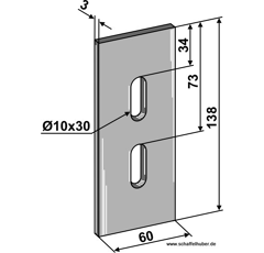 Abstreifer für Packerwalze 1168016610N Lely Nachbau
