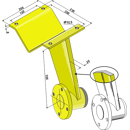 Verstärkter Scheibenhalter vorn 355 mm – Nachbau