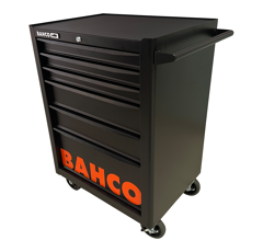 Werkstattwagen, 6 Schubladen, schwarz, inklusive Werkzeug, 198-tlg, BAHCO