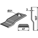 KM-Klingen, gekröpft 107x47x3LochØ: 21 mm 80260 New Holland Nachbau 