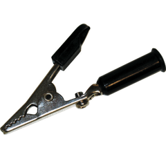 Pince crocodile 5 A / tôle zinguée à manches isolés - Noir