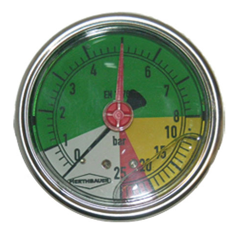 Manometer, 0/8/25 bar, R1/4" hinten, Ø 63 mm