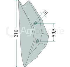 Soc bloquable pour semoir HORSCH AC825782 adaptable