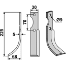 Fräsmesser Links 225 x 30 Honda Nachbau