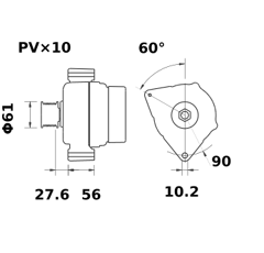 Lichtmaschine für Landtraktoren MAHLE LETRIKA IA1328 14V 120A