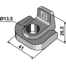 Support pour faucheuse MASSEY FERGUSON 150094 adaptable - BlackSteel©