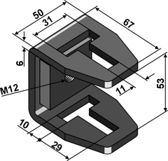 Klemmblech EINBÖCK 6350-0132 Nachbau  