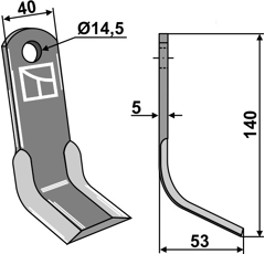 Y-Messer für Mulcher MASCHIO MTB Nachbau  