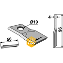 Couteau rotatif droit pour faucheuse KRONE 146691.1 adaptable - Blacksteel©