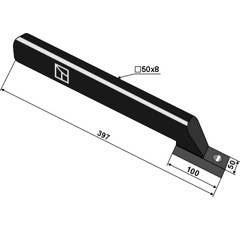 Trägerarm 397mm passend zu K.U.L.T Systemen