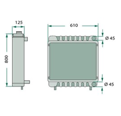 Radiateur pour tracteur DEUTZ-FAHR 04428070 adaptable