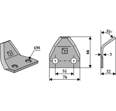 Himel Futtermischwagenmesser 3000472 - 3000656