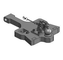 Tragplatte Kugel 80,Massey Ferguson 7700 Dyna-6, 7700 S AGCO-Grau     
