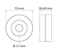 Poulie Ø 70 mm pour tracteur JOHN DEERE AL112293 adaptable