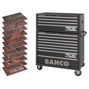 Werkstattwagen Monster mit 12 Schubladen, schwarz, inklusive Werkzeug, 758-tlg, BAHCO