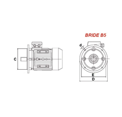 Bride pour moteur P112 modele B5 | ELK MOTOR