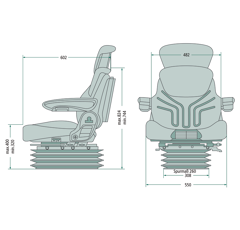 Siège  pneumatique - Maximo Dynamic MSG95AL/741 | GRAMMER