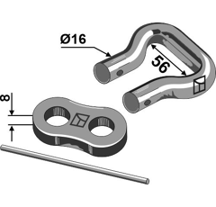 Raccord Ø 16 mm pour chaîne à épandeu adaptable
