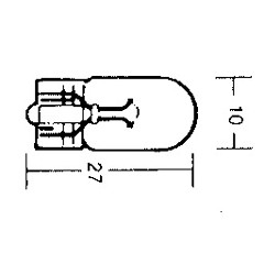 Lampe 12 V W5W WEDGE  - Scheinwerfer und Leuchten - HELLA (10 Stück)