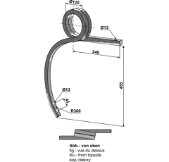 Schwergrubberstiel, gedreht - rechts 101304541 Maschio, Strom Nachbau