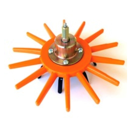 Rotor complet pour bineuse à doigts Ø 290 mm orange souple - KULT