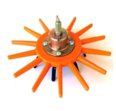 Rotor complet pour bineuse à doigts Ø 290 mm orange souple - KULT