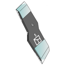 Pointe réversible DURAFACE gauche pour charrue KUHN 622129P adaptable - BlackSteel©