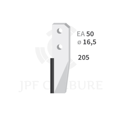 Lame rotalabour Droite carbure, fixation 2 trous KUHN HUARD 52325000 adaptable