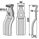 Rotorzinken - rechts / links PEG15 Pegoraro by Muzzi