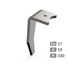 Dent de herse rotative Gauche 5 plaquettes carbure, fixation rapide Cultimix fuyante AMAZONE 6575300 adaptable