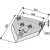 Couteau centrale pour faucheuse REDROCK 100085 adaptable - Blacksteel©