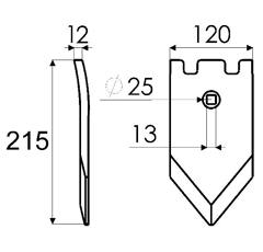 Pointe pour déchaumeur GOIZIN 070050 adaptable