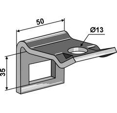 Halter Ø 13 mm Nachbau  