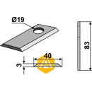 Couteau rotatif pour faucheuse KRONE 143149.0 adaptable - Blacksteel©