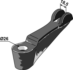 Protecteur d'étançon gauche pour déchaumeur KW5517 adaptable - BlackSteel©