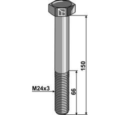 Schraube M24x3 x 150 für Mulcher STROM Nachbau  