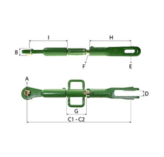 Suspente gauche pour tracteur JOHN DEERE RE245479 adaptable