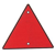 Catadioptre triangulaire rouge 160 x 140 mm - 2 vis pour tracteur adaptable
